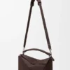 Grote Puzzle-tas van genarst nubuck