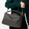 Grote Puzzle-tas van soepel generfd kalfsleer