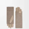 Handschoenen van kasjmier en nappa-lamsleer Handschoenen van kasjmier en nappa-lamsleer