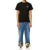 Heren loewe Anagram Classic geborduurd katoenen T-shirt met ronde hals en korte mouwen, zwart H6109230Cr-1100