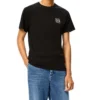 Heren loewe Anagram Classic geborduurd katoenen T-shirt met ronde hals en korte mouwen, zwart H6109230Cr-1100