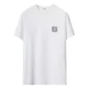 Heren loewe Anagram geborduurd katoenen T-shirt met ronde hals en korte mouwen, wit H526Y22J26-2100