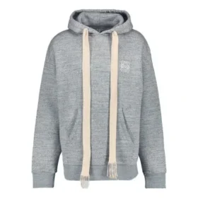 Heren Loewe Anagram geborduurde hoodie met lange mouwen, grijs H6109701Si