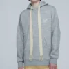 Heren Loewe Anagram geborduurde hoodie met lange mouwen, grijs H6109701Si