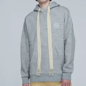 Heren Loewe Anagram geborduurde hoodie met lange mouwen, grijs H6109701Si