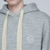 Heren Loewe Anagram geborduurde hoodie met lange mouwen, grijs H6109701Si