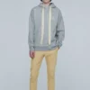 Heren Loewe Anagram geborduurde hoodie met lange mouwen, grijs H6109701Si