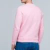 Heren loewe Anagram geborduurde sportshirt met lange mouwen roze rood H6109900Cr-7080