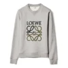 Heren loewe Anagram-logo geborduurde katoenen trui Grijs H526341Xa1-1440