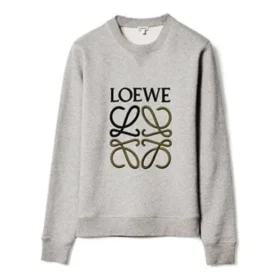 Heren loewe Anagram-logo geborduurde katoenen trui Grijs H526341Xa1-1440 Heren loewe Anagram-logo geborduurde katoenen trui Grijs H526341Xa1-1440