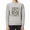Heren loewe Anagram-logo geborduurde katoenen trui Grijs H526341Xa1-1440