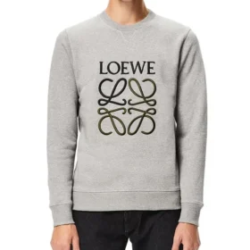 Heren loewe Anagram-logo geborduurde katoenen trui Grijs H526341Xa1-1440 Heren loewe Anagram-logo geborduurde katoenen trui Grijs H526341Xa1-1440