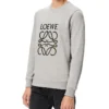 Heren loewe Anagram-logo geborduurde katoenen trui Grijs H526341Xa1-1440