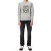 Heren loewe Anagram-logo geborduurde katoenen trui Grijs H526341Xa1-1440