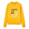 Heren loewe Anagram-logo geborduurde katoenen trui oranje H526341Xa1-9100