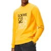 Heren loewe Anagram-logo geborduurde katoenen trui oranje H526341Xa1-9100