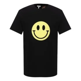 Heren Loewe Chest Yellow Smiling Face met korte mouwen, zwart H616341X87-1100 Heren Loewe Chest Yellow Smiling Face met korte mouwen, zwart H616341X87-1100