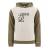 Heren loewe geborduurde hoodie met trekkoord, kaki H526341X94-3962