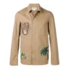 Heren loewe-jas met print, bruin H2198210Ib-2140