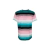 Heren loewe katoenen T-shirt met strepen en geborduurd logo, korte mouwen H6109950Pc-9990