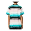 Heren loewe katoenen T-shirt met strepen en geborduurd logo, korte mouwen H6109950Pc-9990