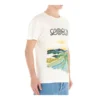 Heren loewe katoenen T-shirt met waterverfprint en korte mouwen, wit H6109831Pc-2100