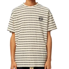 Heren Loewe Stripe met korte mouwen, wit H6109650Pc-2396 Heren Loewe Stripe met korte mouwen, wit H6109650Pc-2396