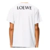 Heren loewe T-shirt met glimlachend gezichtje van puur katoen met korte mouwen, wit H616341X87-2100