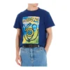 Heren loewe T-shirt met oogprint, korte mouwen, blauw H6109822Pc-5130