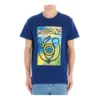Heren loewe T-shirt met oogprint, korte mouwen, blauw H6109822Pc-5130