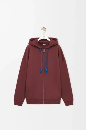 Hoodie met ritssluiting van katoen