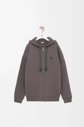Hoodie met ritssluiting van katoen