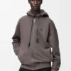 Hoodie met ritssluiting van katoen