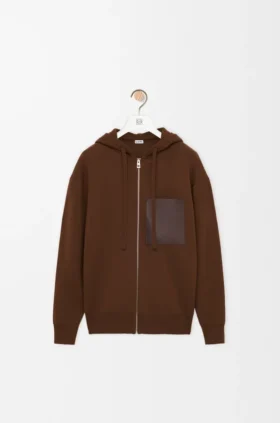 Hoodie met ritssluiting van wol