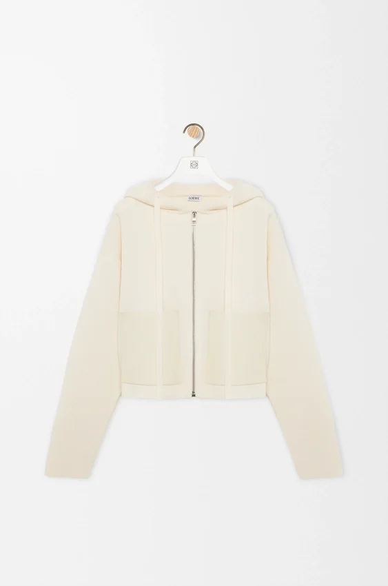 Hoodie met ritssluiting van wol Hoodie met ritssluiting van wol