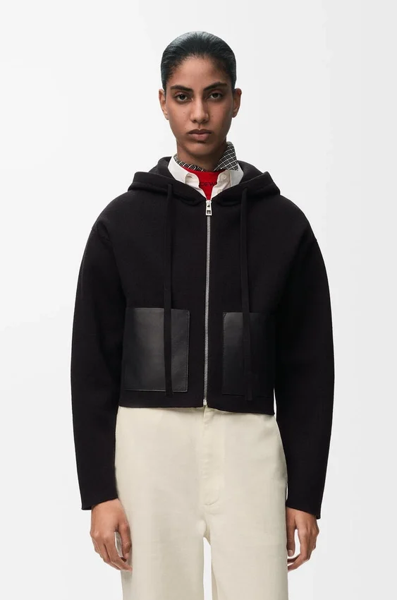 Hoodie met ritssluiting van wol Hoodie met ritssluiting van wol