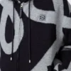 Hoodie met ritssluiting van wol en katoen