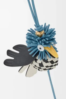 Hoopoe-vogelbedeltje van klassiek kalfsleer