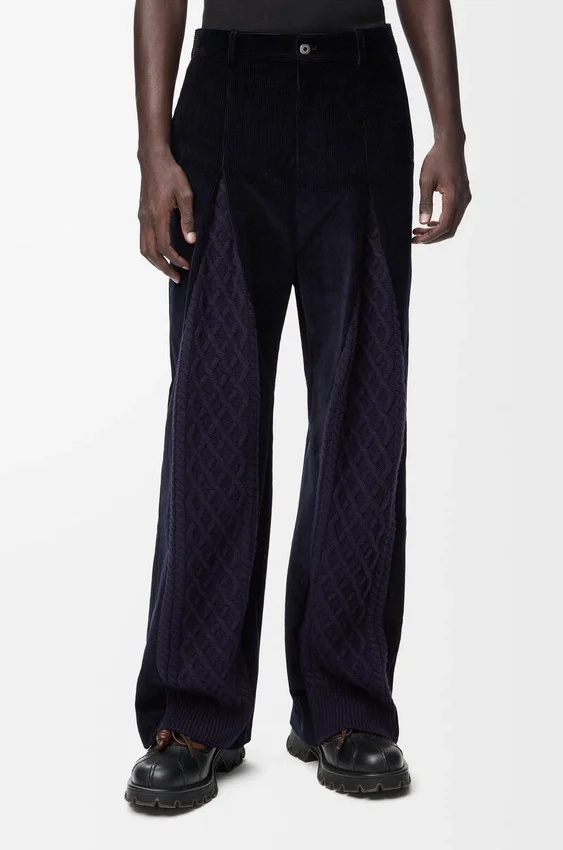Hybride broek van katoen en wol Hybride broek van katoen en wol
