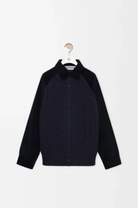 Hybride overshirt van katoen en wol
