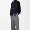 Hybride overshirt van katoen en wol Hybride overshirt van katoen en wol