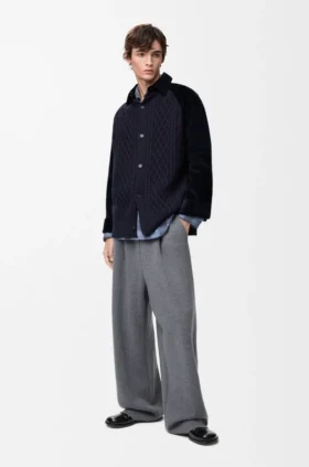 Hybride overshirt van katoen en wol