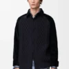 Hybride overshirt van katoen en wol Hybride overshirt van katoen en wol