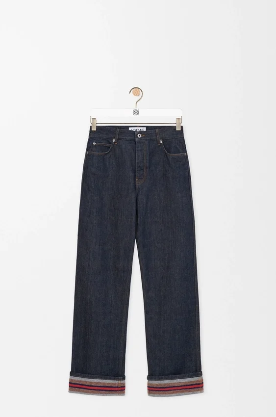 Jeans met omgeslagen pijpen van denim Jeans met omgeslagen pijpen van denim