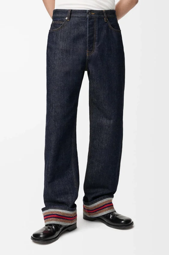 Jeans met omgeslagen pijpen van denim Jeans met omgeslagen pijpen van denim