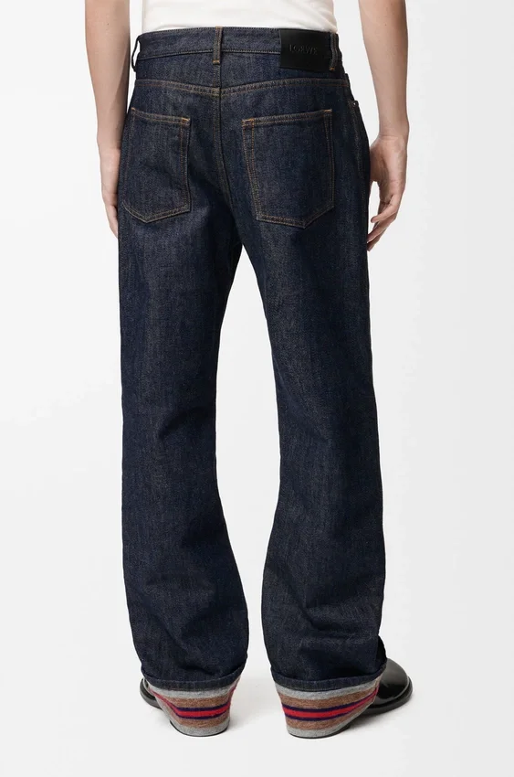 Jeans met omgeslagen pijpen van denim Jeans met omgeslagen pijpen van denim