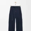 Jeans met riemen van denim
