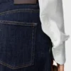 Jeans met riemen van denim