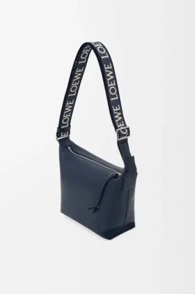 Kleine Cubi-crossbodytas van soepel, glad kalfsleer en jacquard