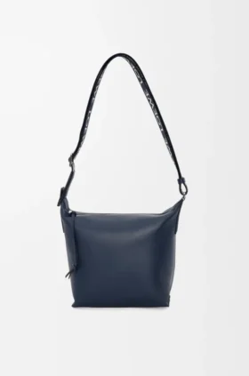 Kleine Cubi-crossbodytas van soepel, glad kalfsleer en jacquard